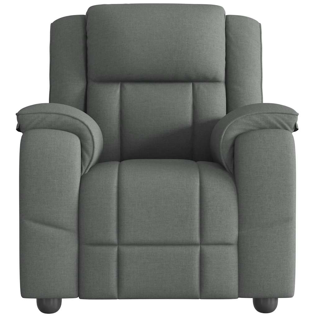 Recliner Chair Dark Grey Fabric