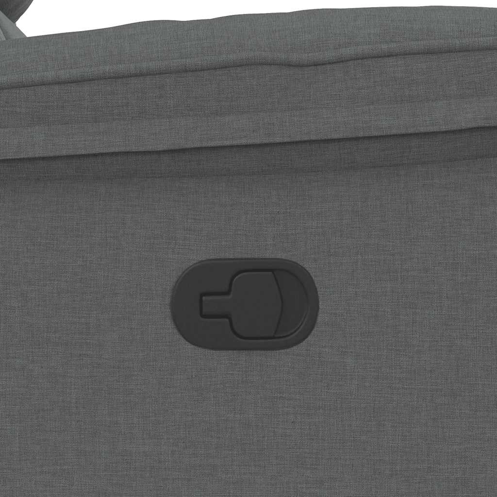 Massage Recliner Chair Dark Grey Fabric