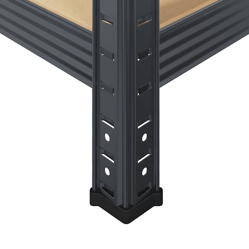 5-Layer Storage Shelves 4 pcs Anthracite Steel&Engineered Wood