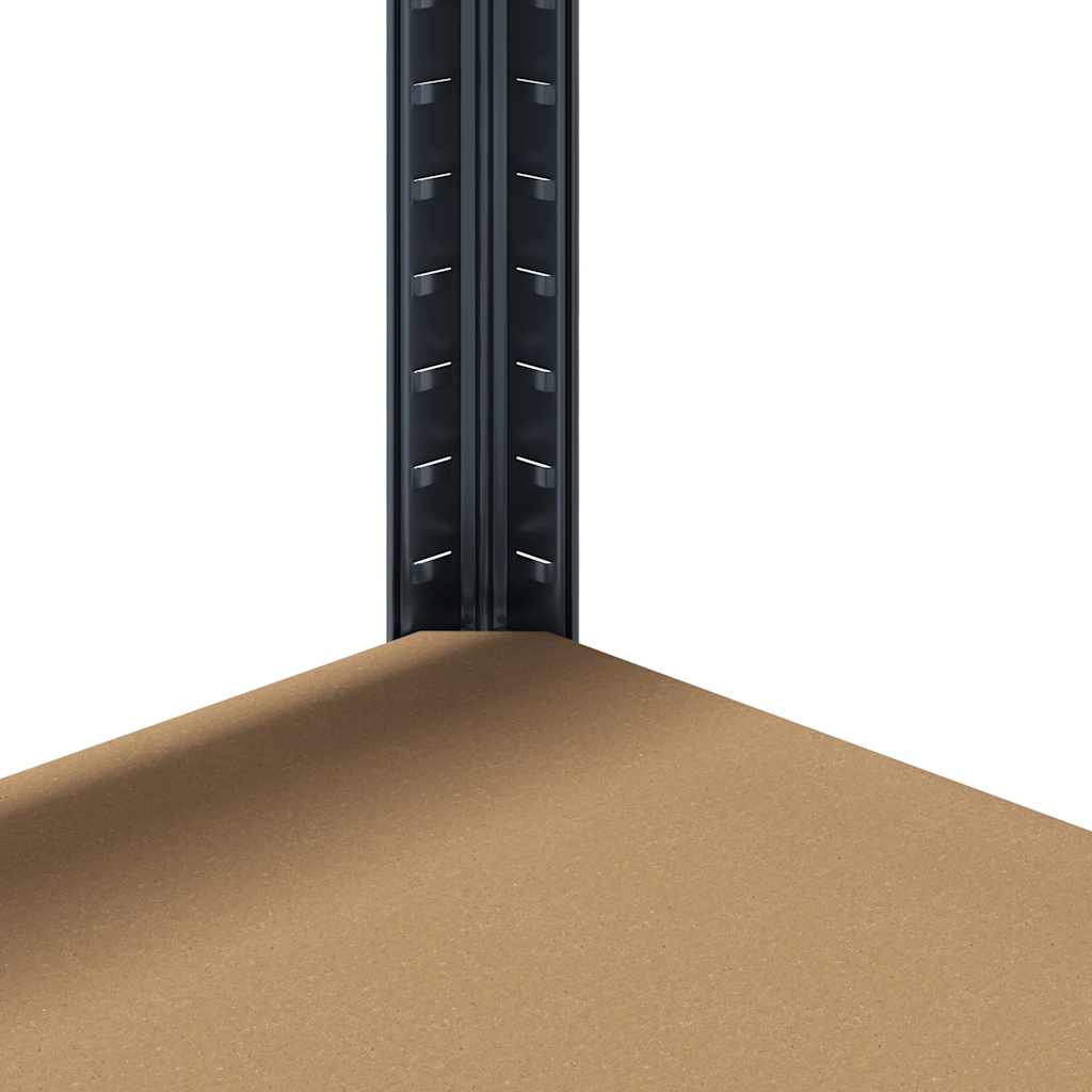 5-Layer Heavy-duty Shelves 2 pcs Anthracite Steel&Engineered Wood