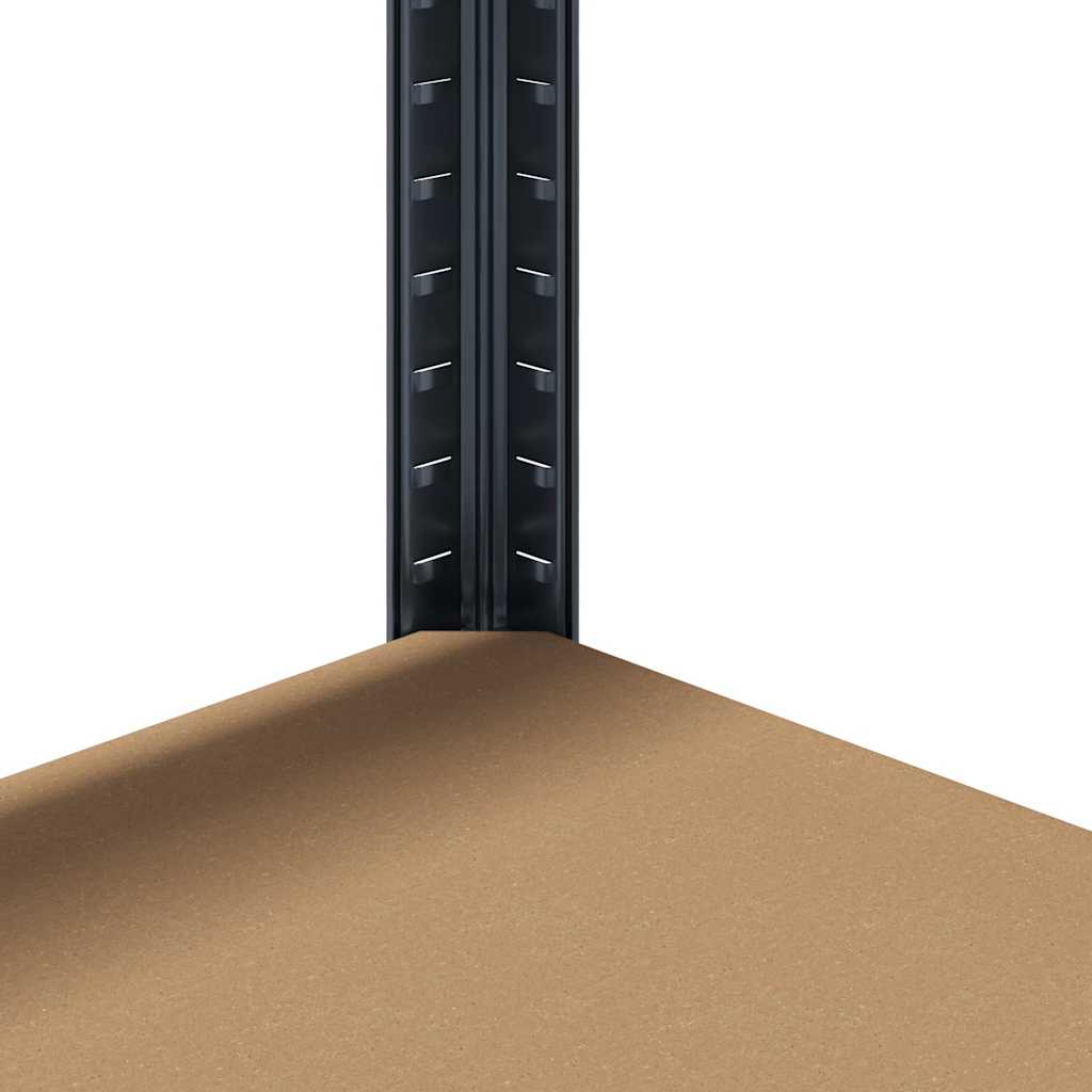 5-Layer Heavy-duty Shelves 3 pcs Anthracite Steel&Engineered Wood