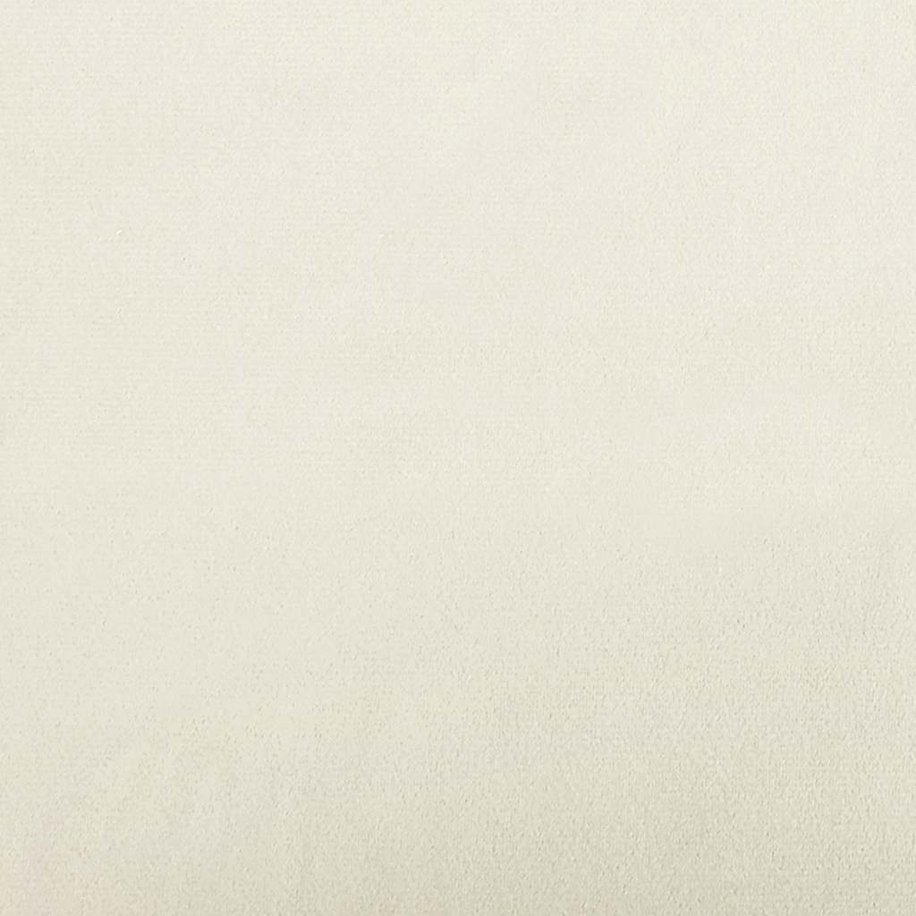 Relaxing Chair with Stool Cream Velvet