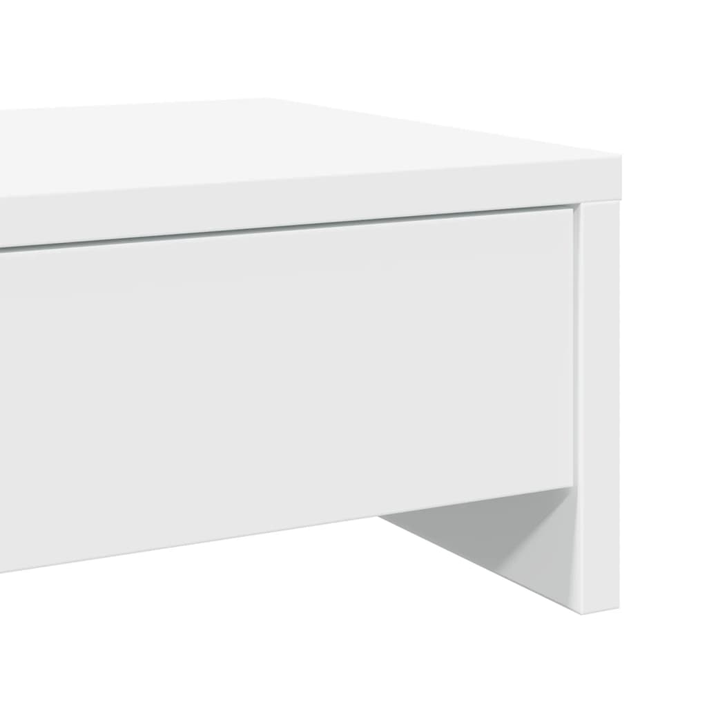 Monitor Stand with Drawers White 50x27x15 cm Engineered Wood