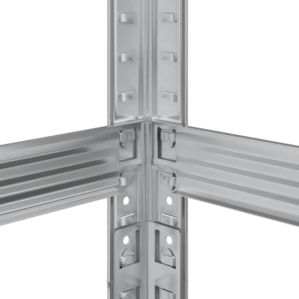 3-Layer Tyre Shelf Silver 110x40x200 cm Steel