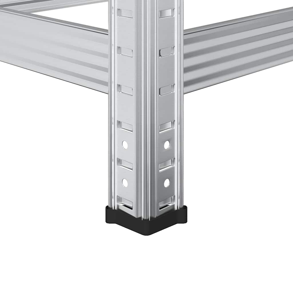 3-Layer Tyre Shelf Silver 110x40x200 cm Steel