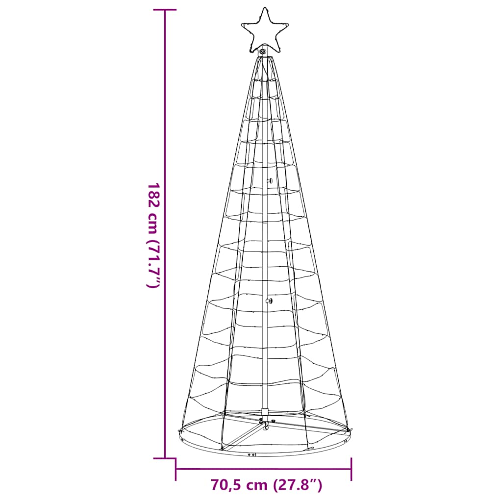 LED Christmas Tree 200 LEDs Cold White 182 cm