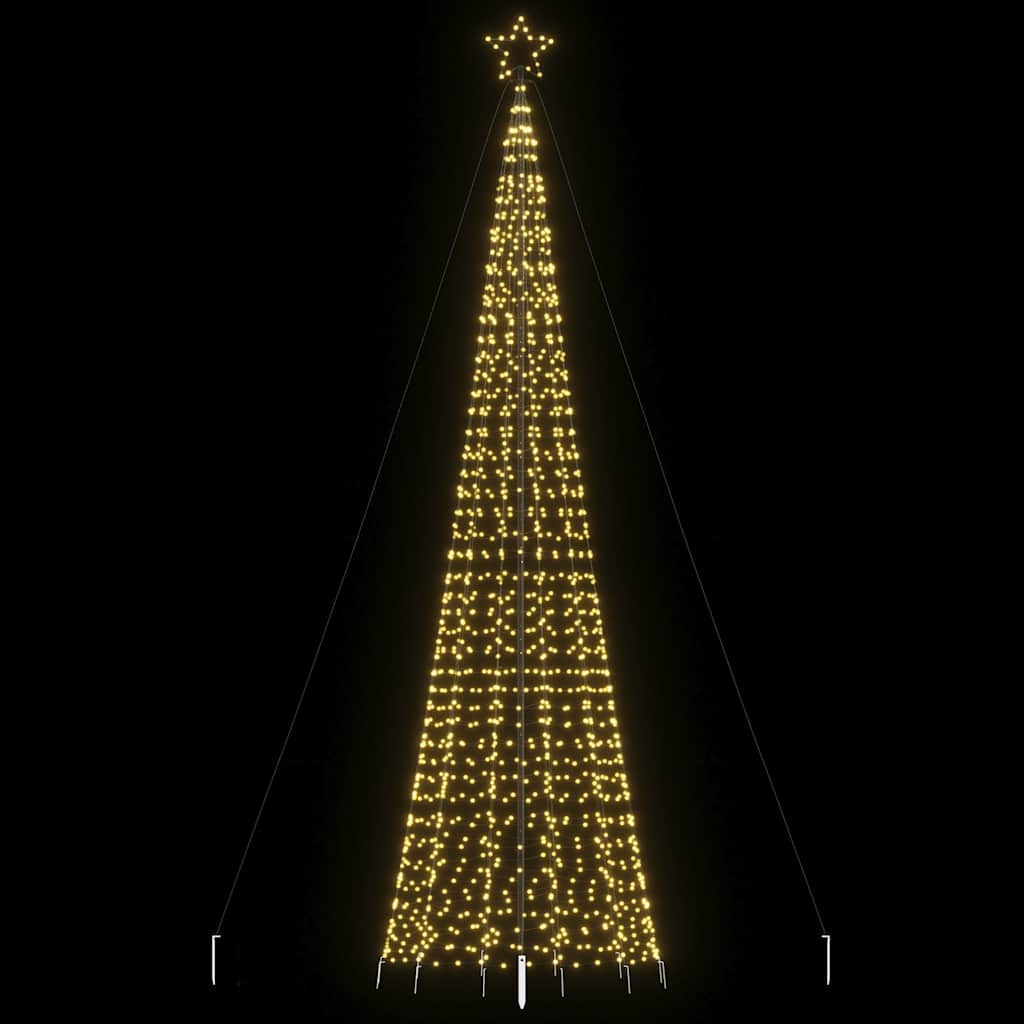 LED Christmas Tree with Spikes 1534 LEDs Warm White 500 cm