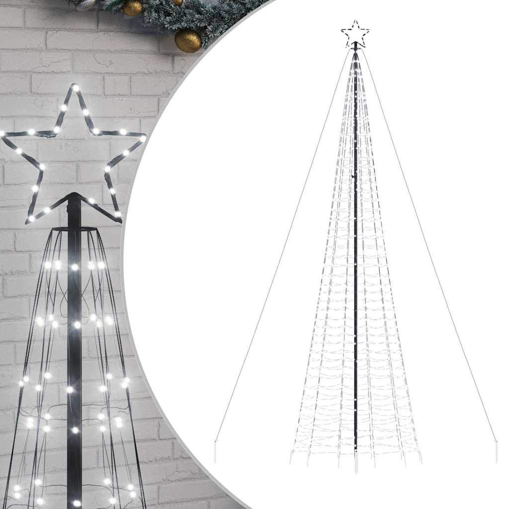 LED Christmas Tree with Spikes 1534 LEDs Cold White 500 cm