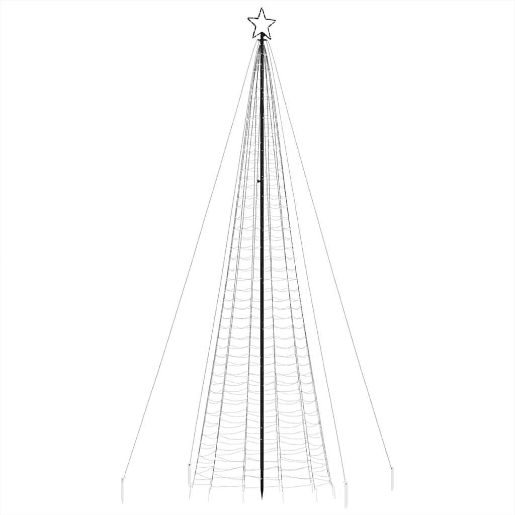 LED Christmas Tree with Spikes 1534 LEDs Cold White 500 cm