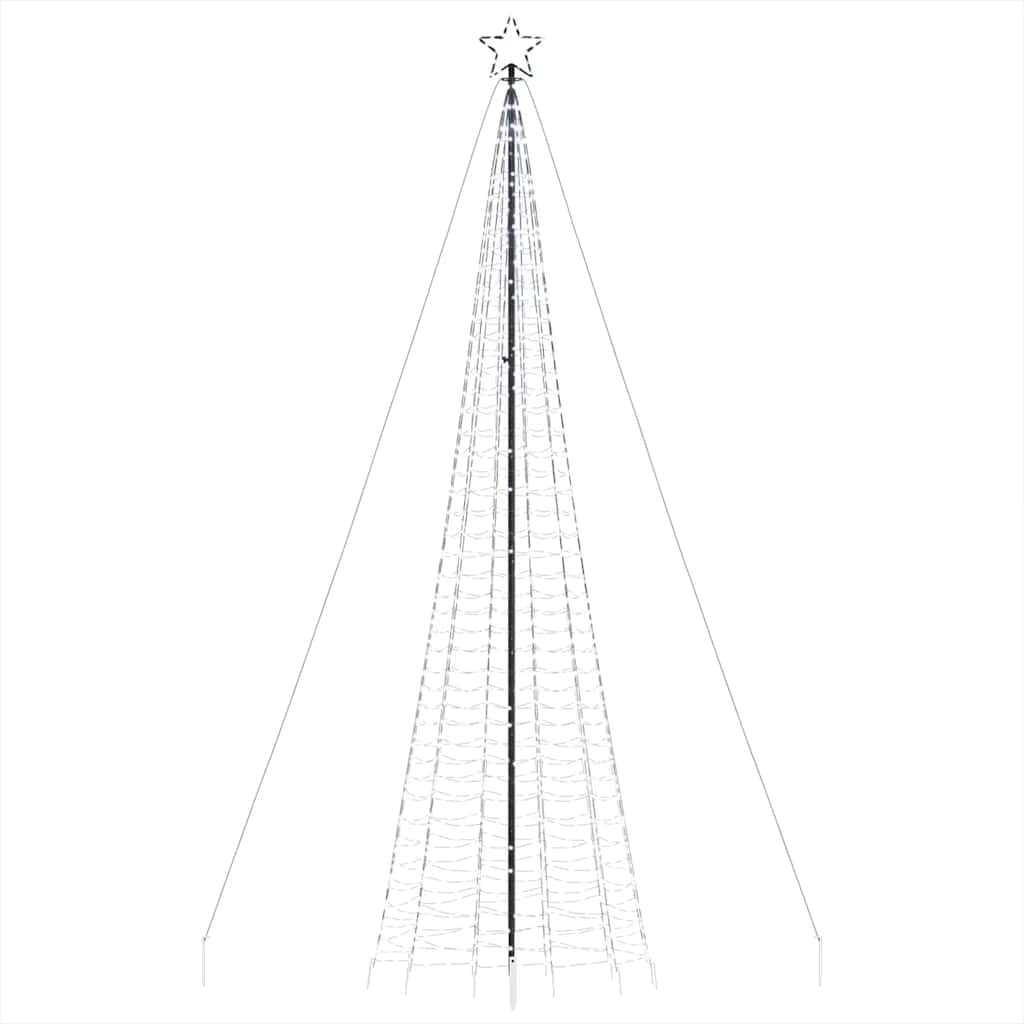LED Christmas Tree with Spikes 1534 LEDs Cold White 500 cm