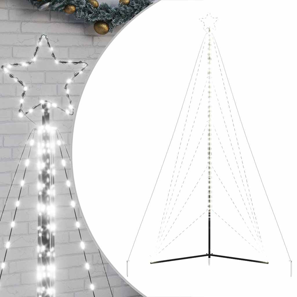LED Christmas Tree 615 LEDs Cold White 404.5 cm