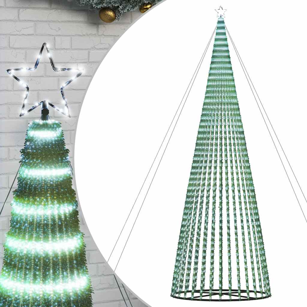 LED Christmas Tree 1544 LEDs Cold White 500 cm