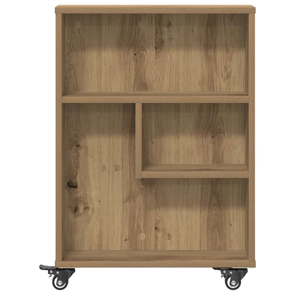 Narrow Storage Trolley Artisian Oak 48x13x68 cm Engineered Wood