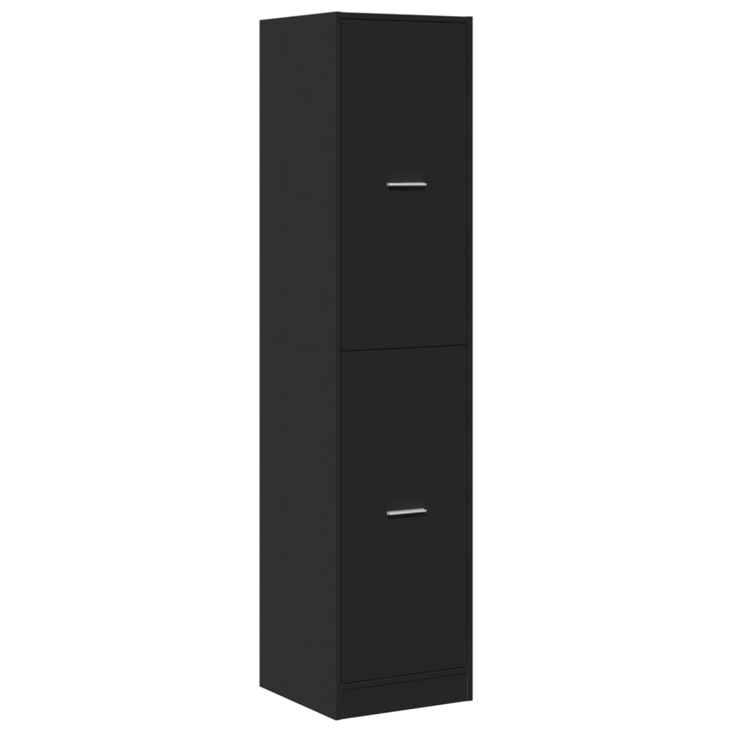 Apothecary Cabinet Black 40x41x174.5 cm Engineered Wood