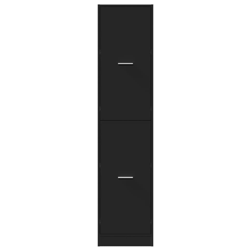 Apothecary Cabinet Black 40x41x174.5 cm Engineered Wood