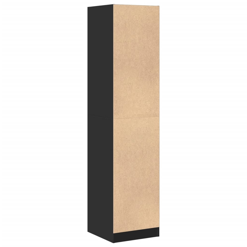 Apothecary Cabinet Black 40x41x174.5 cm Engineered Wood