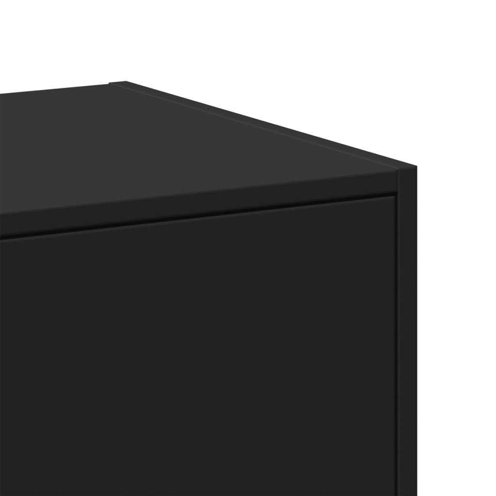 Apothecary Cabinet Black 40x41x174.5 cm Engineered Wood