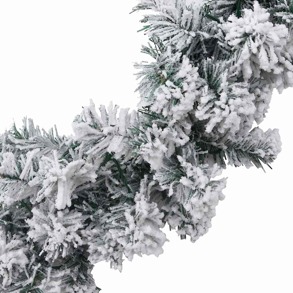 Christmas Garland with LED Lights Green 5 m PVC