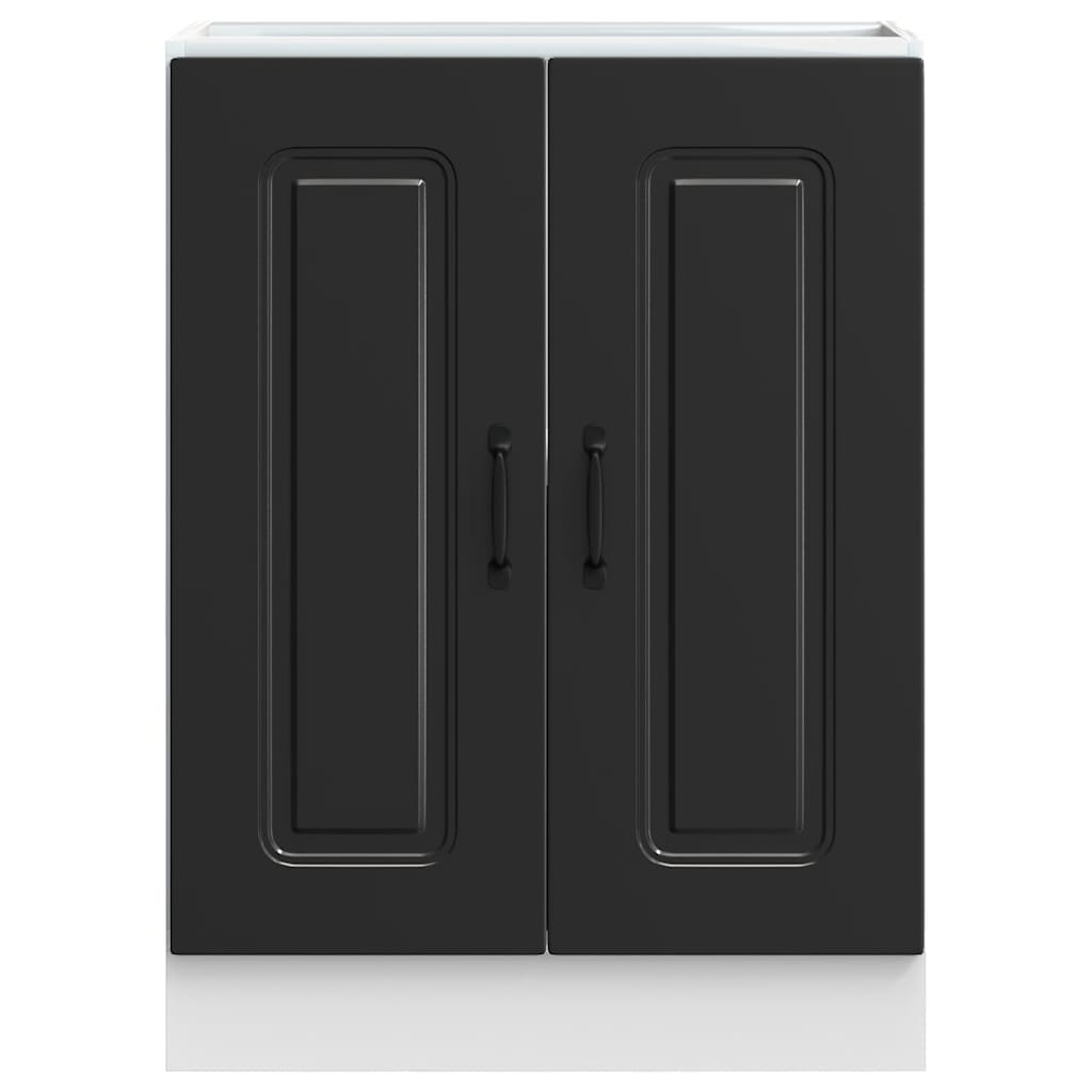 Sink Base Cabinet "Kalmar" Black 60x46x81,5 cm Engineered Wood