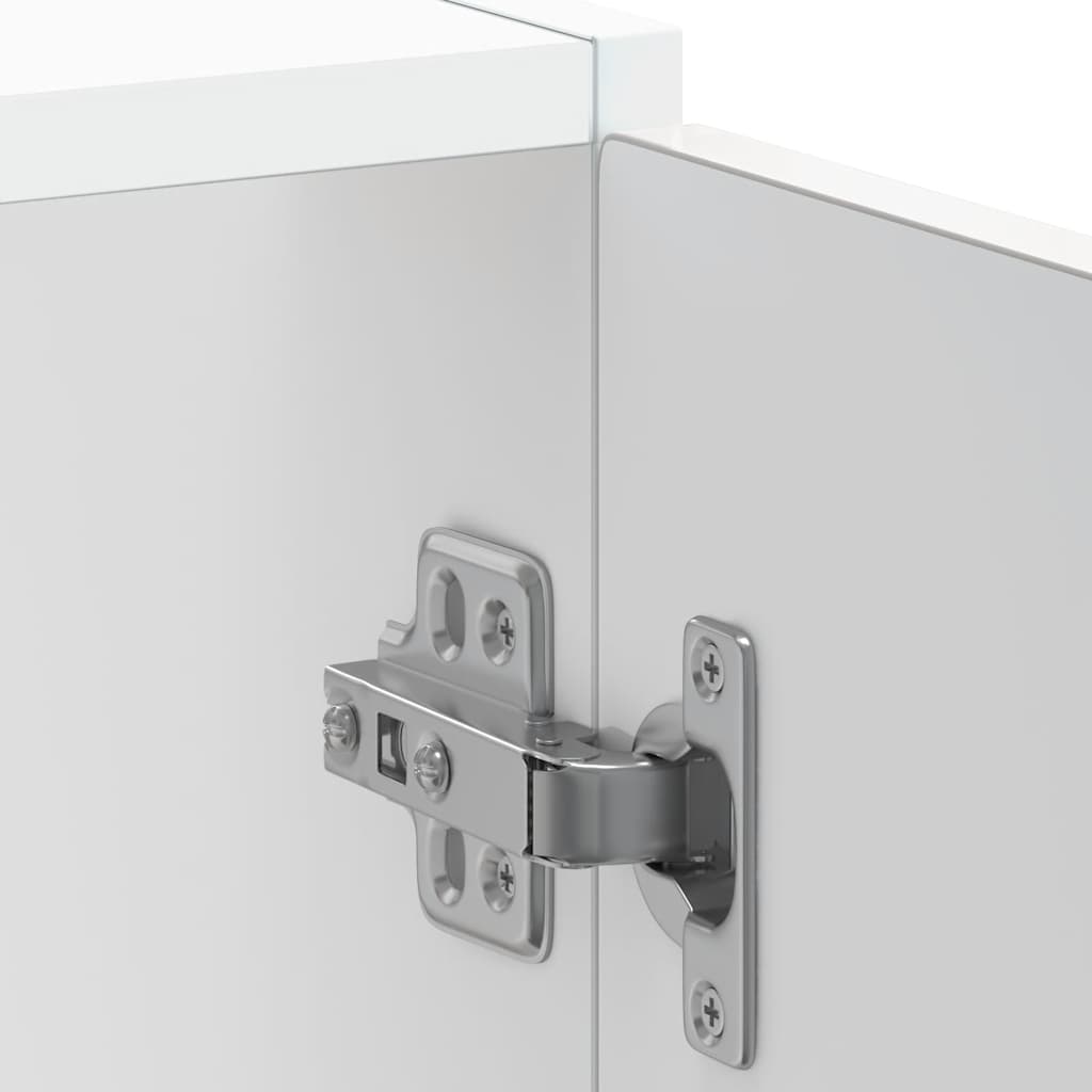 Sink Base Cabinet "Kalmar" High Gloss White 60x46x81,5 cm Engineered Wood