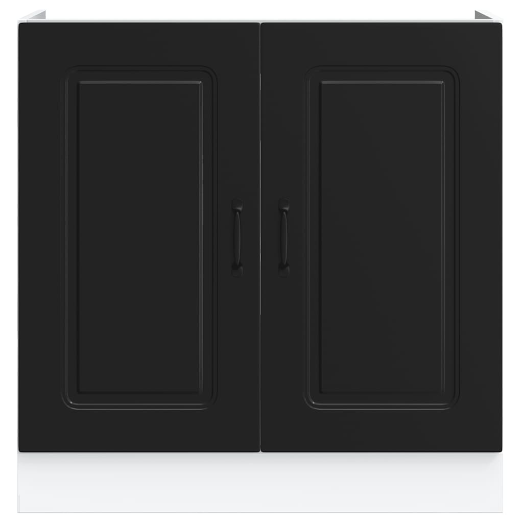 Sink Base Cabinet "Kalmar" Black 80x46x81,5 cm Engineered Wood