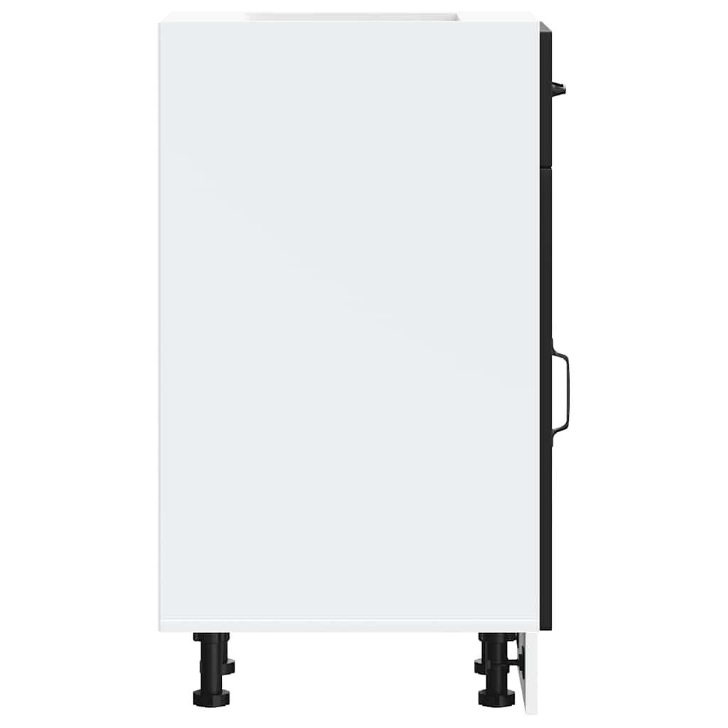 Kitchen Base Cabinet "Kalmar" Black Engineered Wood