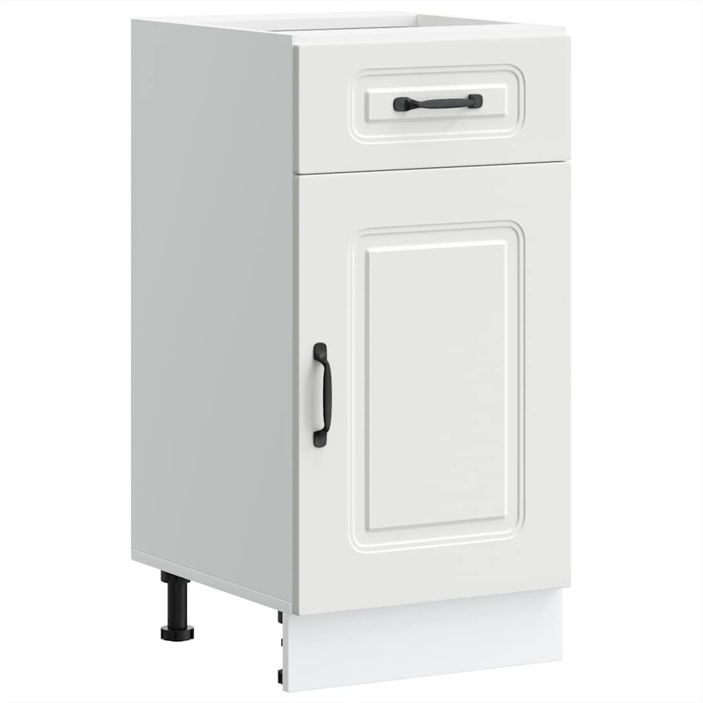 Kitchen Base Cabinet Kalmar White Engineered Wood
