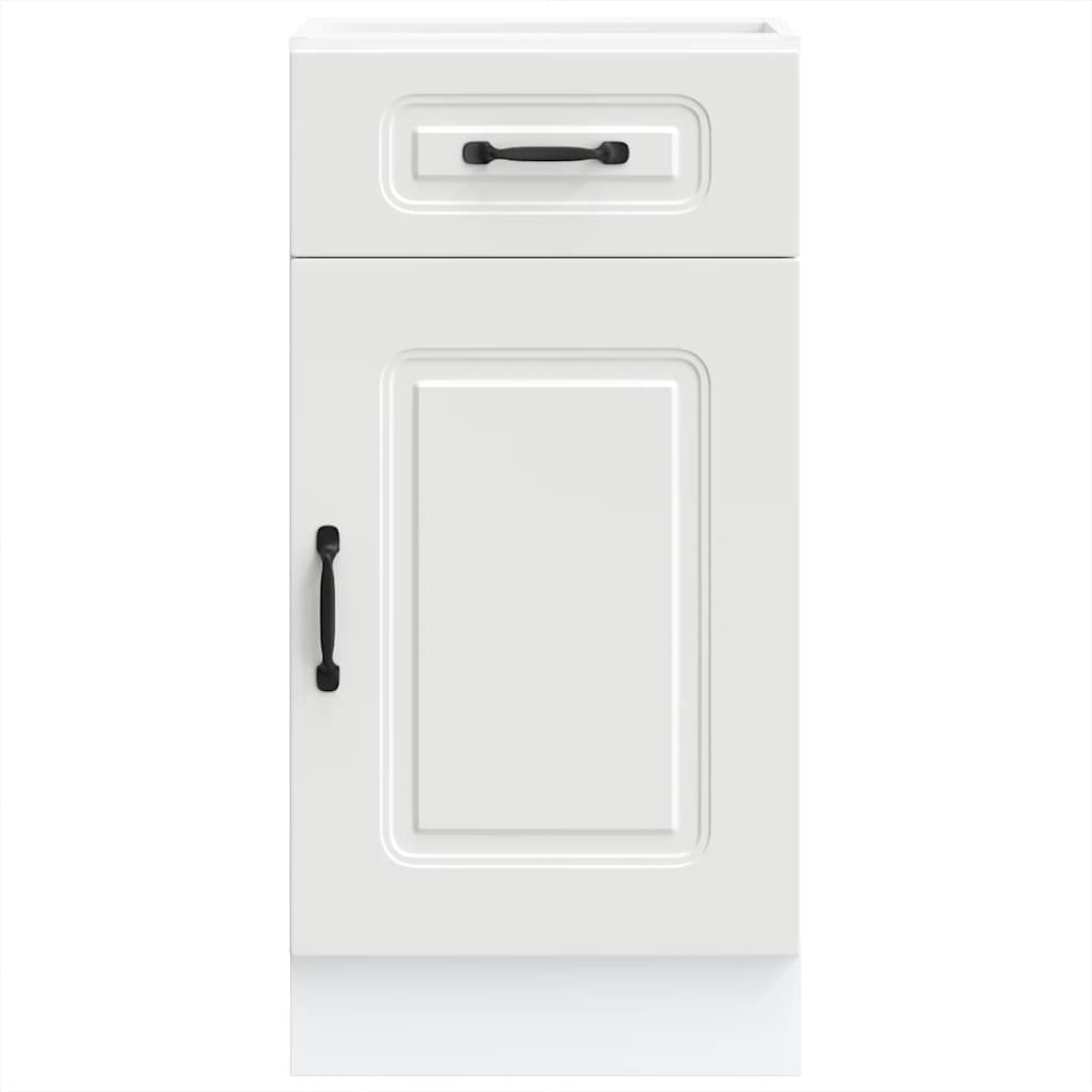 Kitchen Base Cabinet Kalmar White Engineered Wood