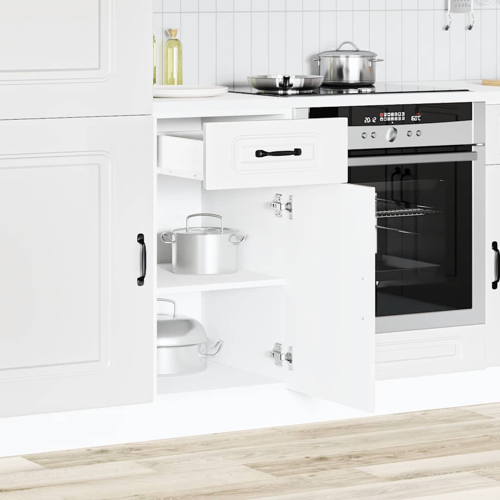 Kitchen Base Cabinet Kalmar White Engineered Wood