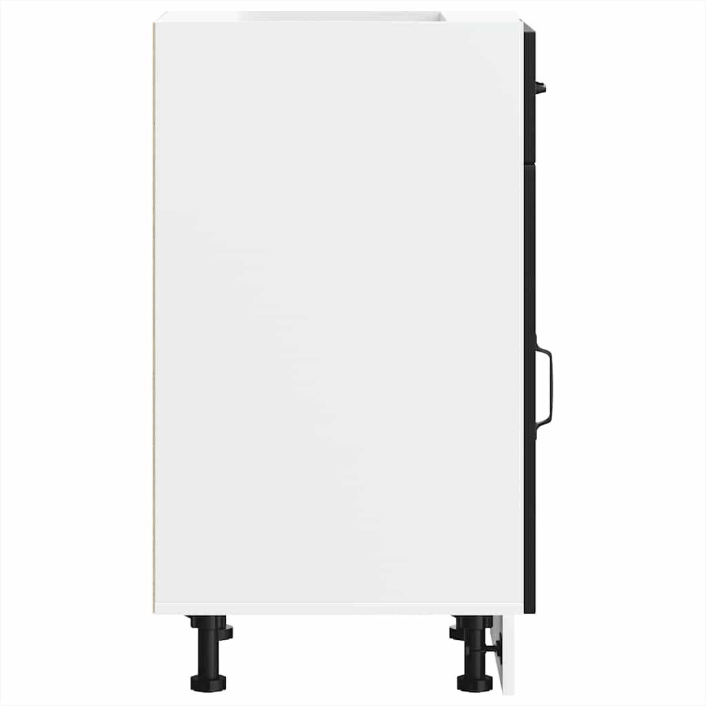 Kitchen Base Cabinet "Kalmar" Black Engineered Wood