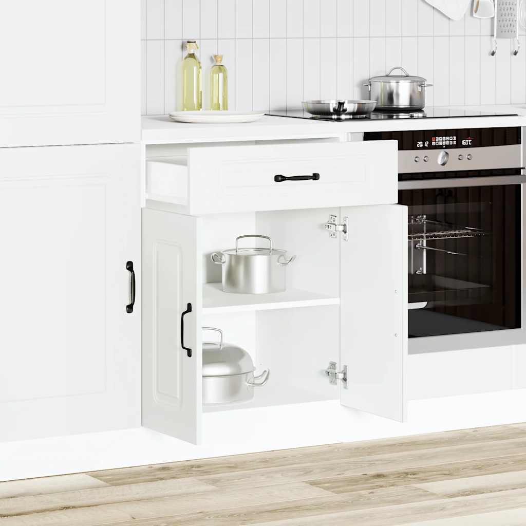 Kitchen Base Cabinet Kalmar White Engineered Wood