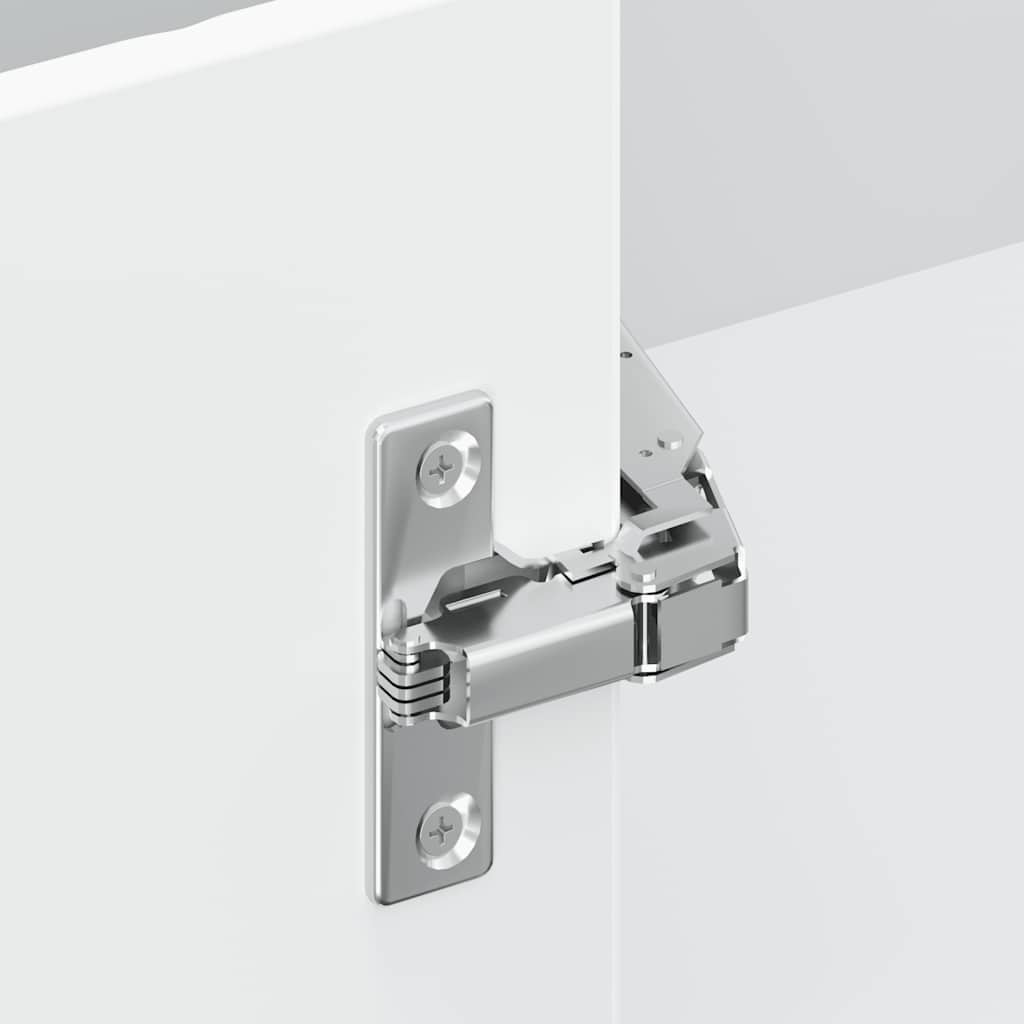 Kitchen Corner Base Cabinet "Kalmar" High Gloss White Engineered Wood