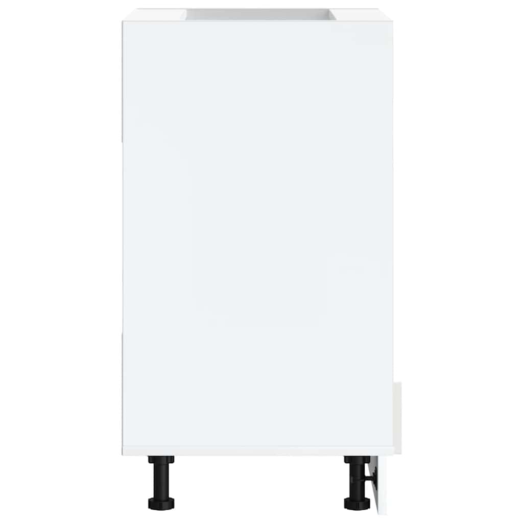 Oven Cabinet "Kalmar" High Gloss White Engineered Wood