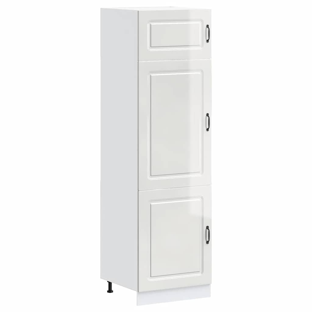 Kitchen Cupboard "Kalmar" High Gloss White Engineered Wood