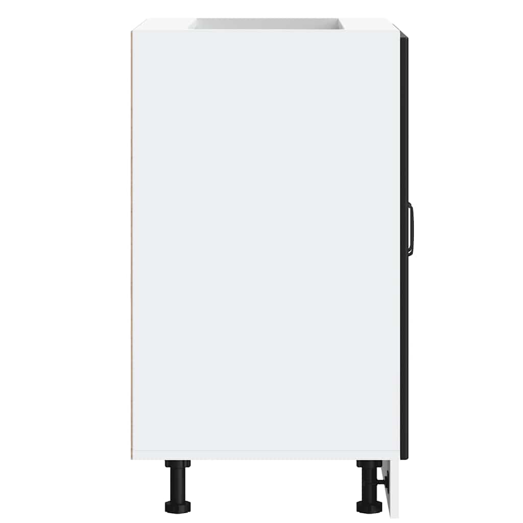 Sink Base Cabinet "Lucca" Black Engineered Wood