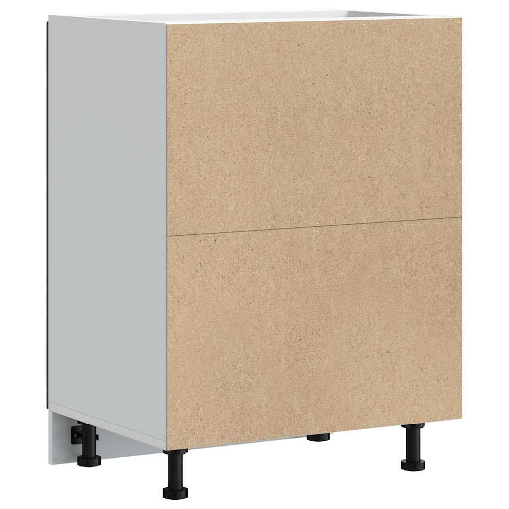 Sink Base Cabinet "Lucca" Black Engineered Wood