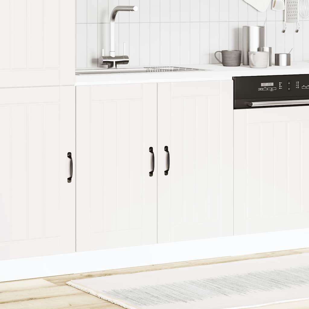Sink Base Cabinet Lucca White Engineered Wood