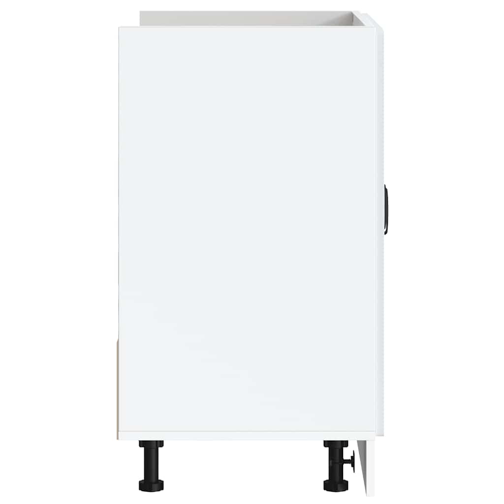 Sink Base Cabinet Lucca White Engineered Wood