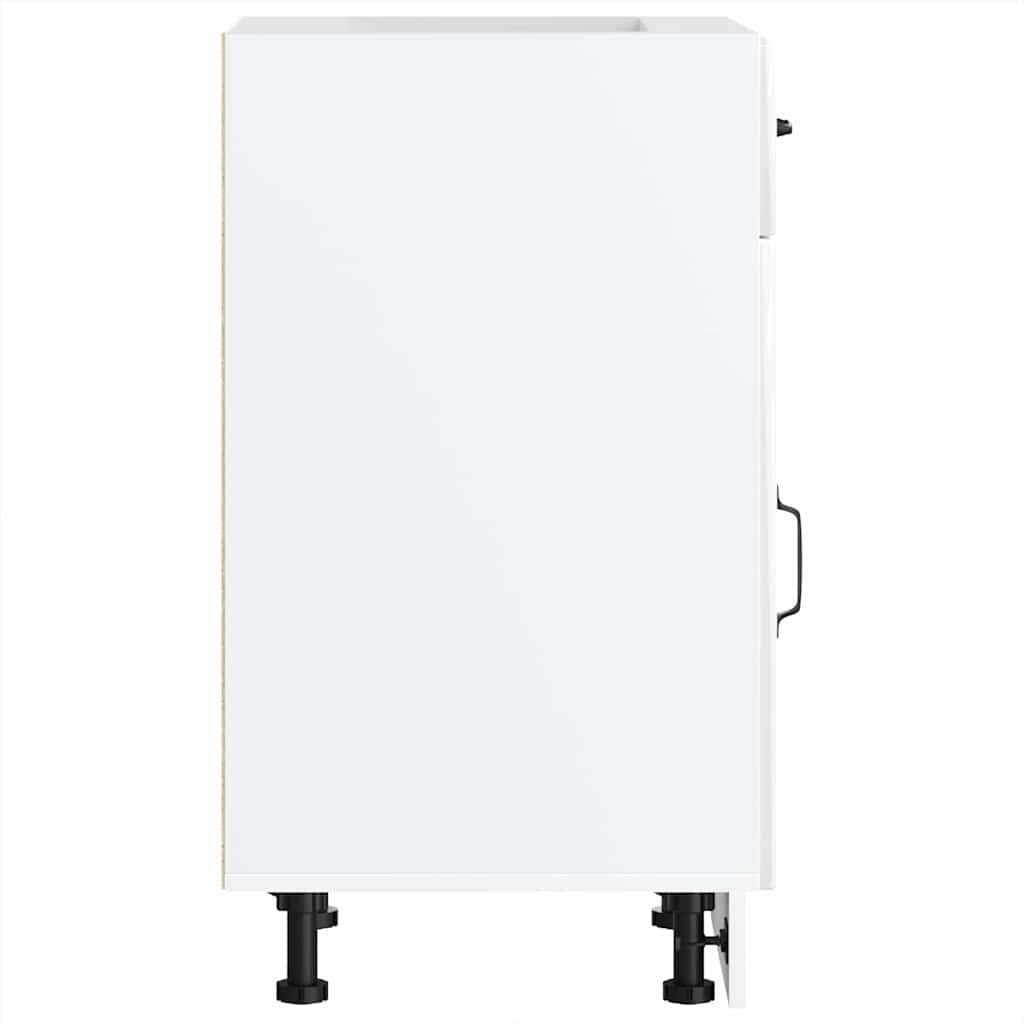 Kitchen Base Cabinet "Lucca" High Gloss White Engineered Wood