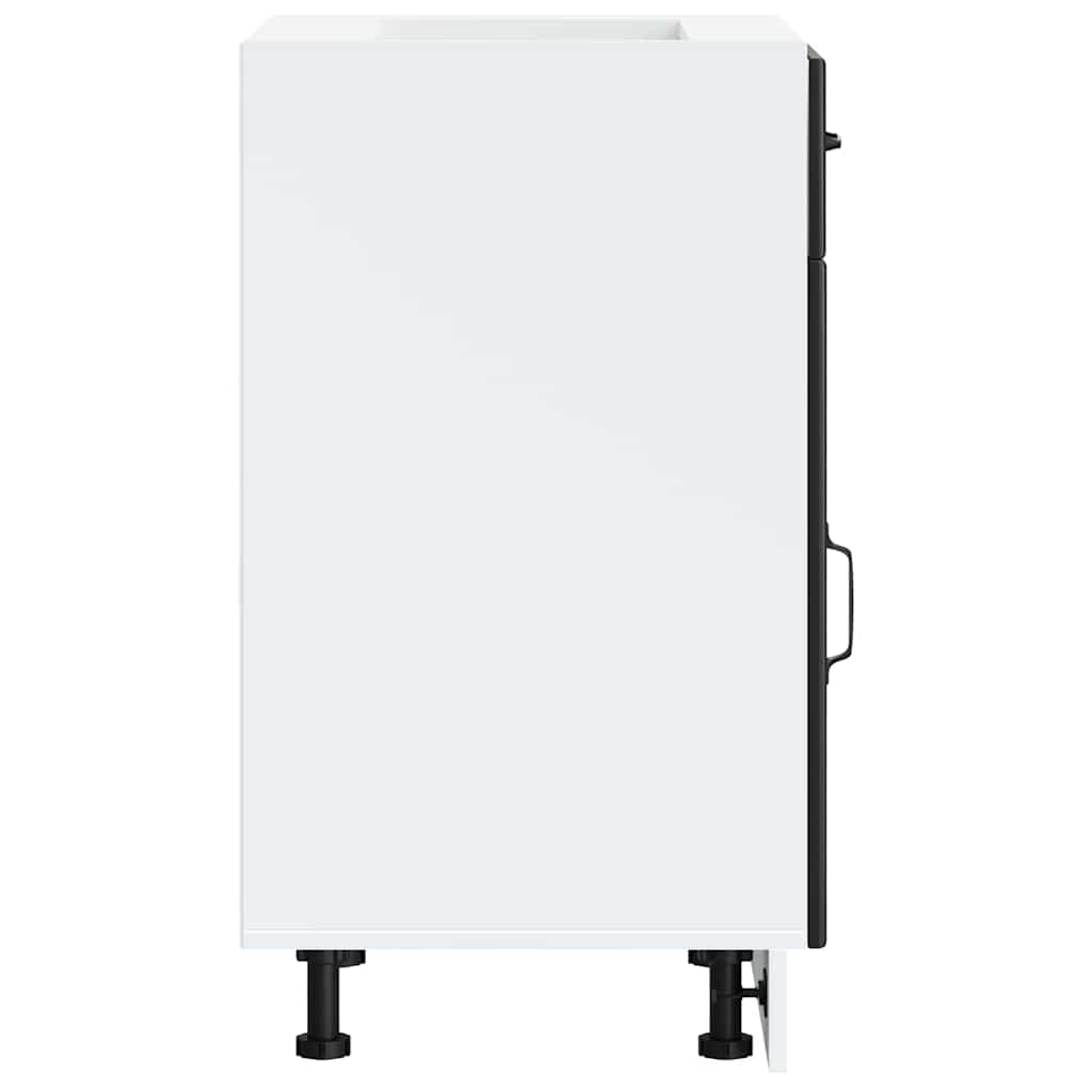 Kitchen Base Cabinet "Lucca" Black Engineered Wood