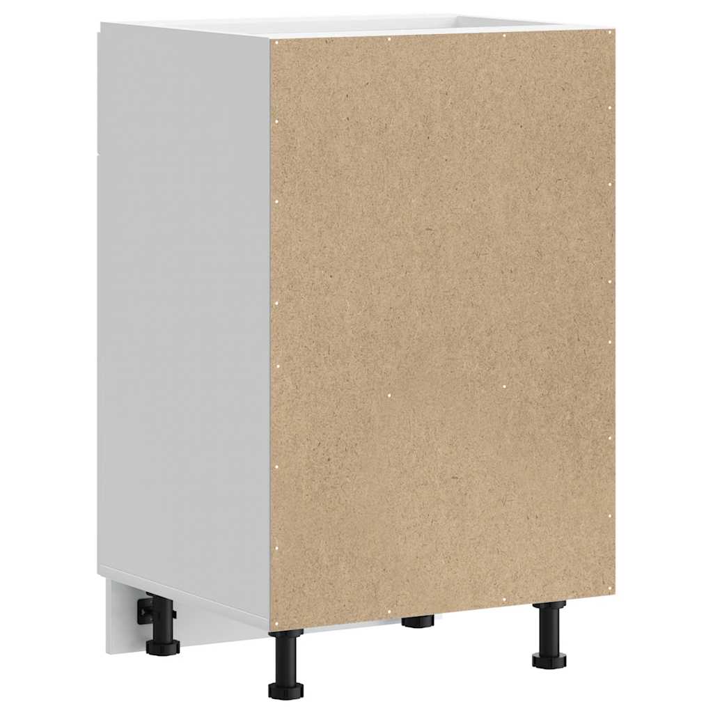 Kitchen Base Cabinet "Lucca" High Gloss White Engineered Wood