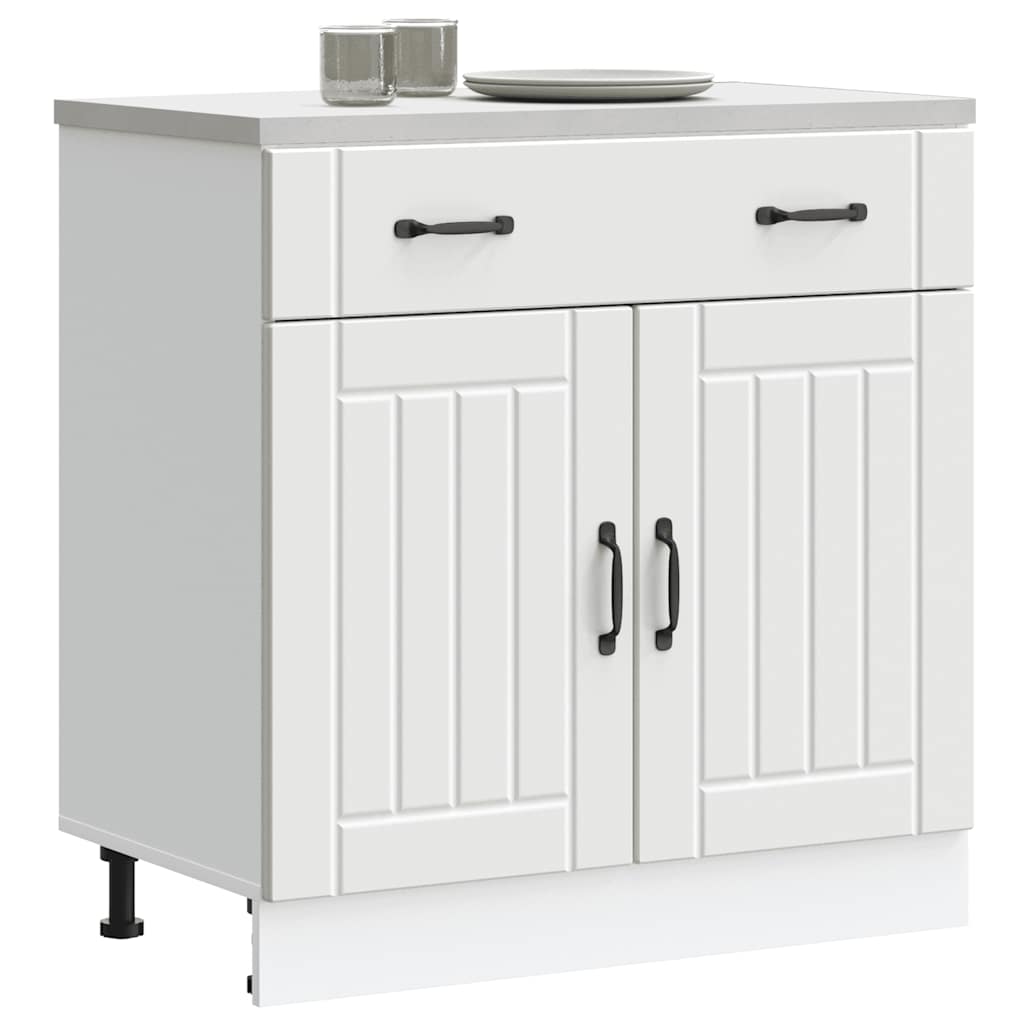 Kitchen Base Cabinet Lucca White Engineered Wood
