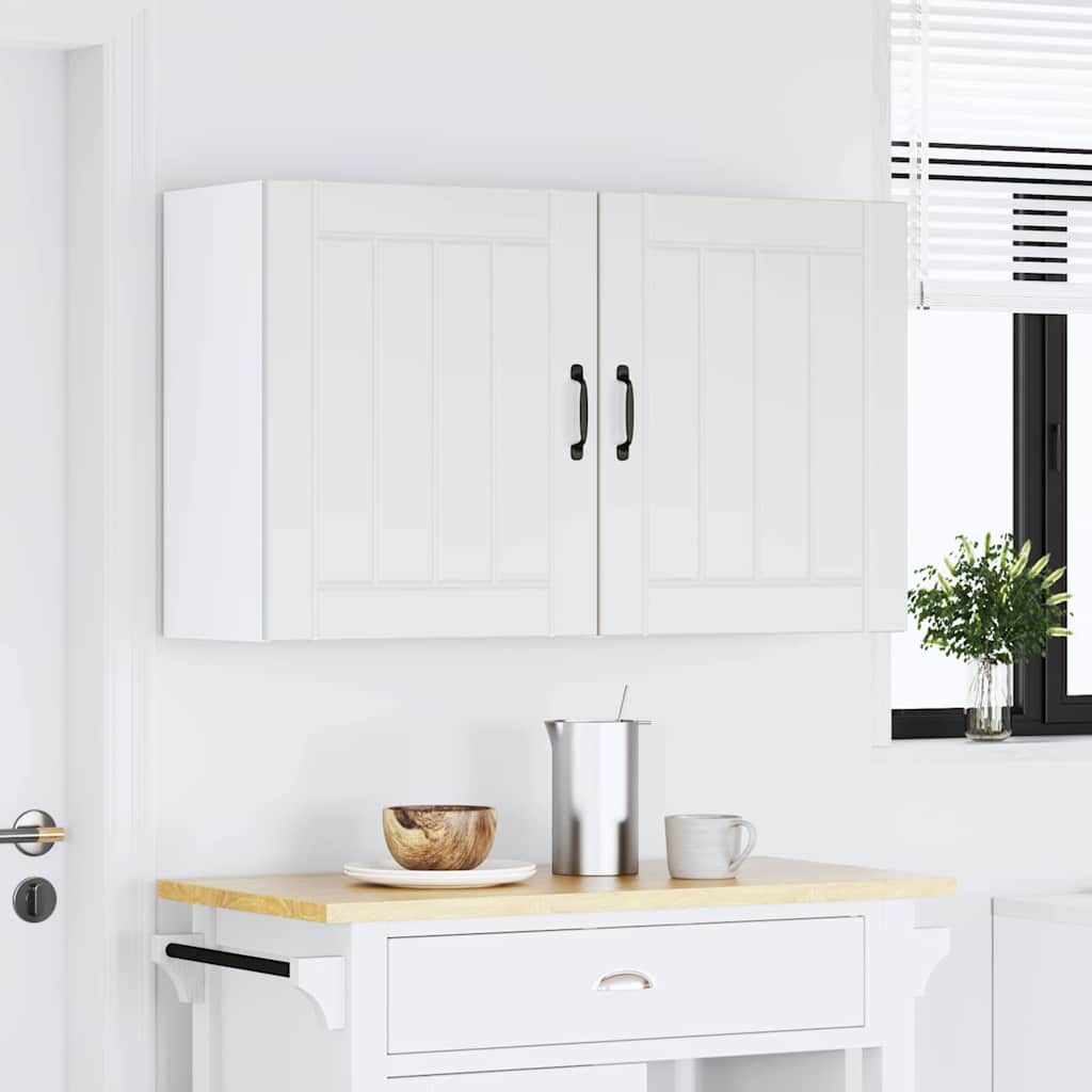 Kitchen Wall Cabinets 2 pcs "Lucca" White Engineered Wood