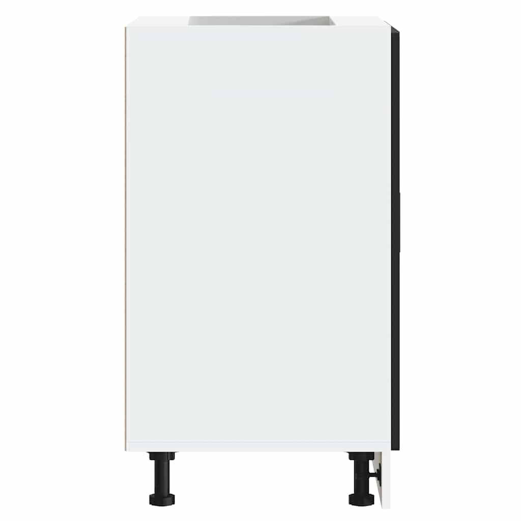 Kitchen Base Cabinet "Porto" Black Engineered Wood