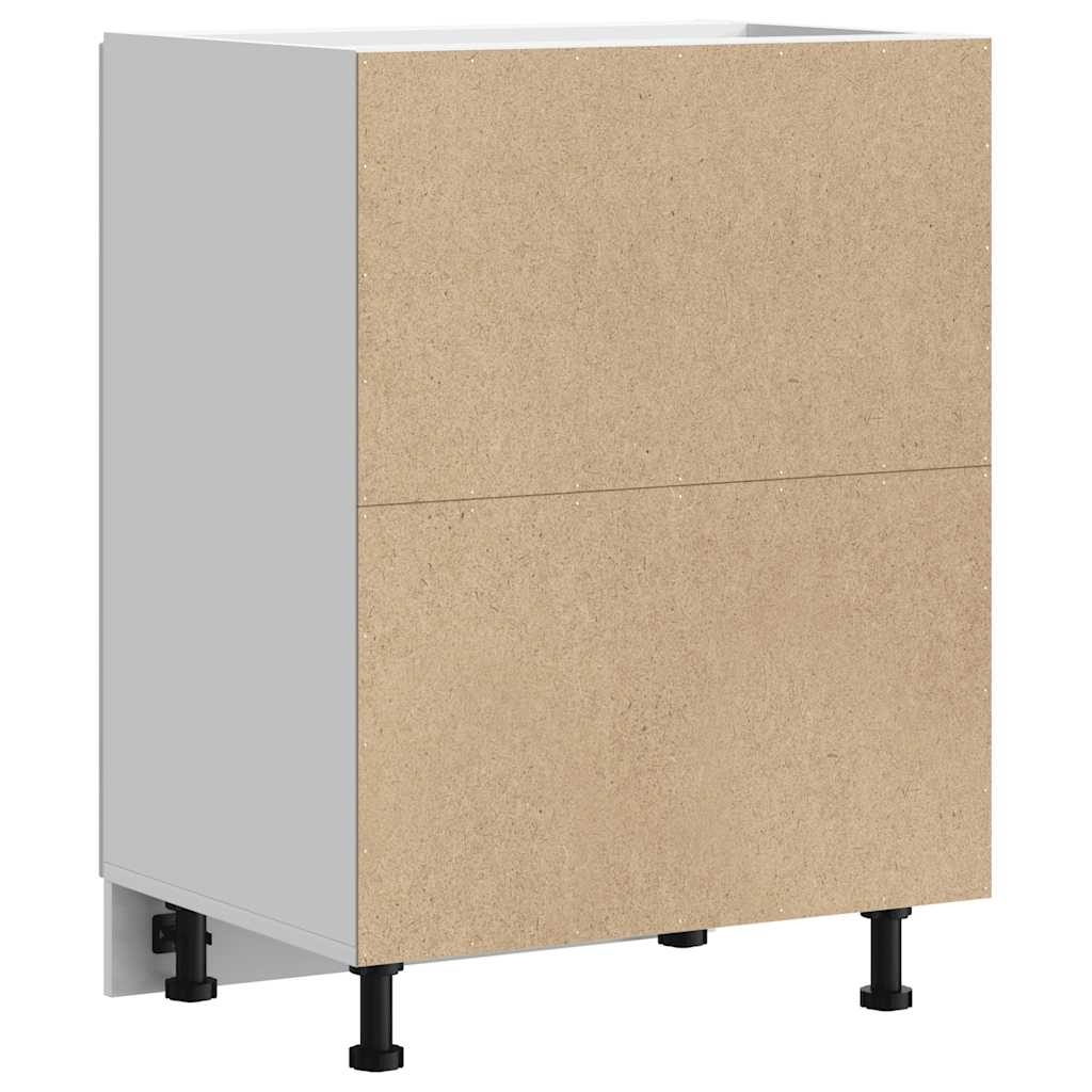 Kitchen Base Cabinet "Porto" High Gloss White Engineered Wood