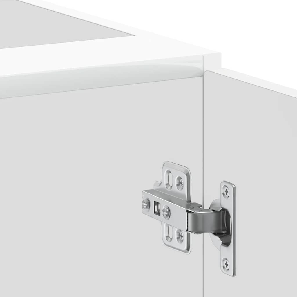 Kitchen Base Cabinet "Porto" High Gloss White Engineered Wood