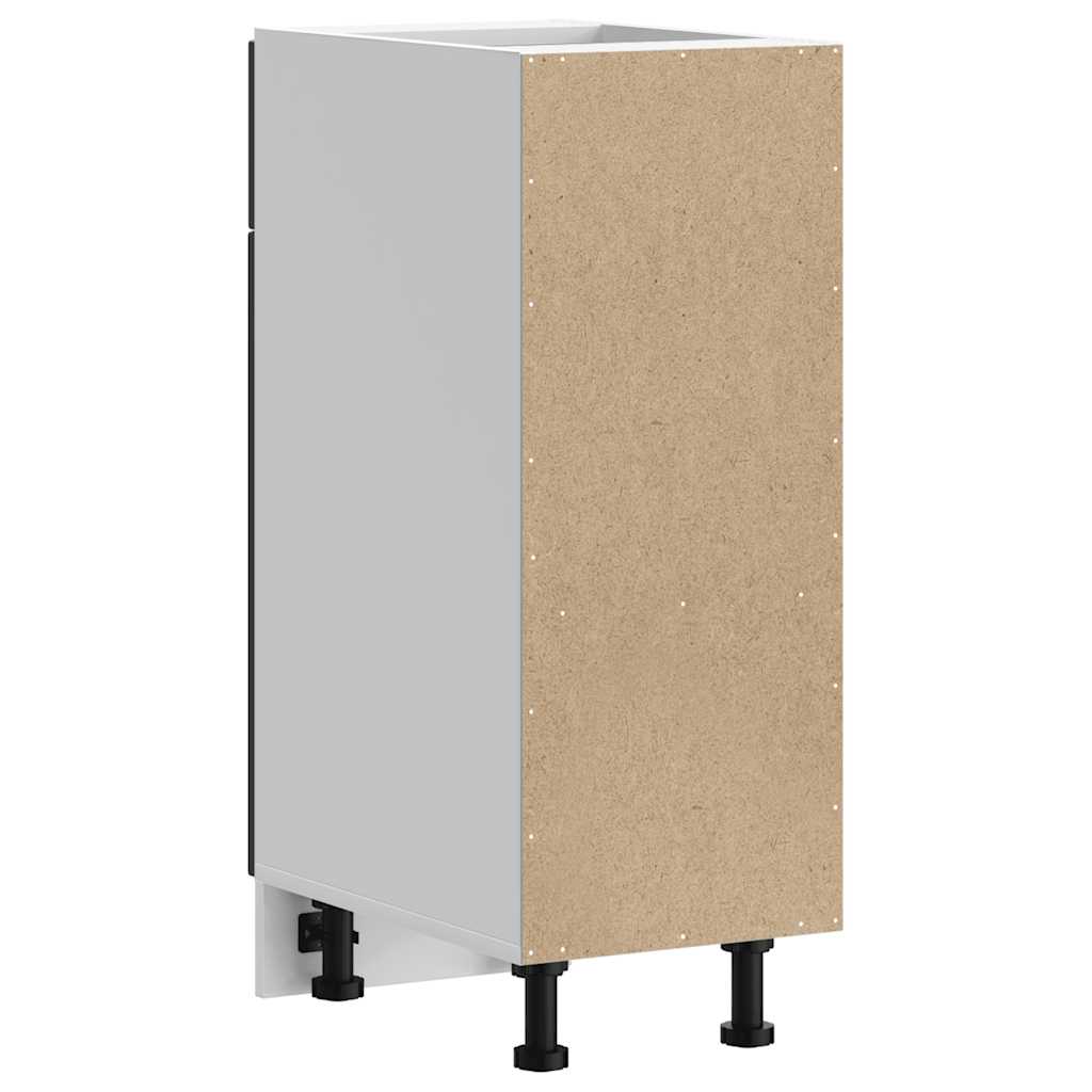 Kitchen Base Cabinet "Porto" Black Engineered Wood