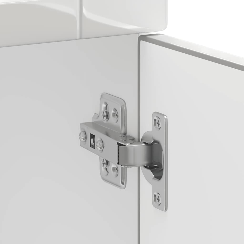 Kitchen Base Cabinet "Porto" High Gloss White Engineered Wood