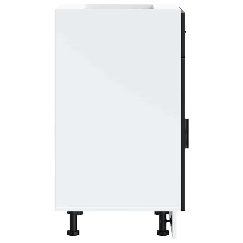 Kitchen Base Cabinet "Porto" Black Engineered Wood