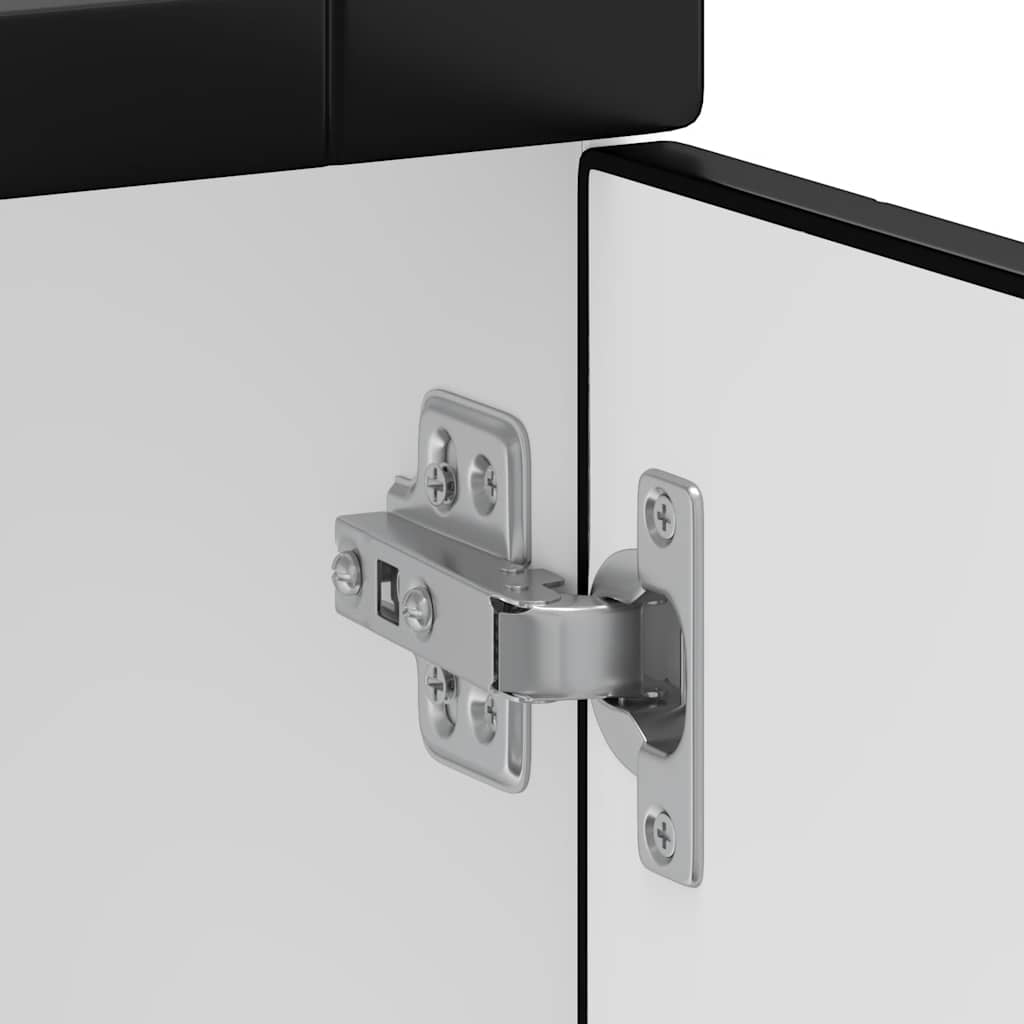 Kitchen Base Cabinet "Porto" Black Engineered Wood